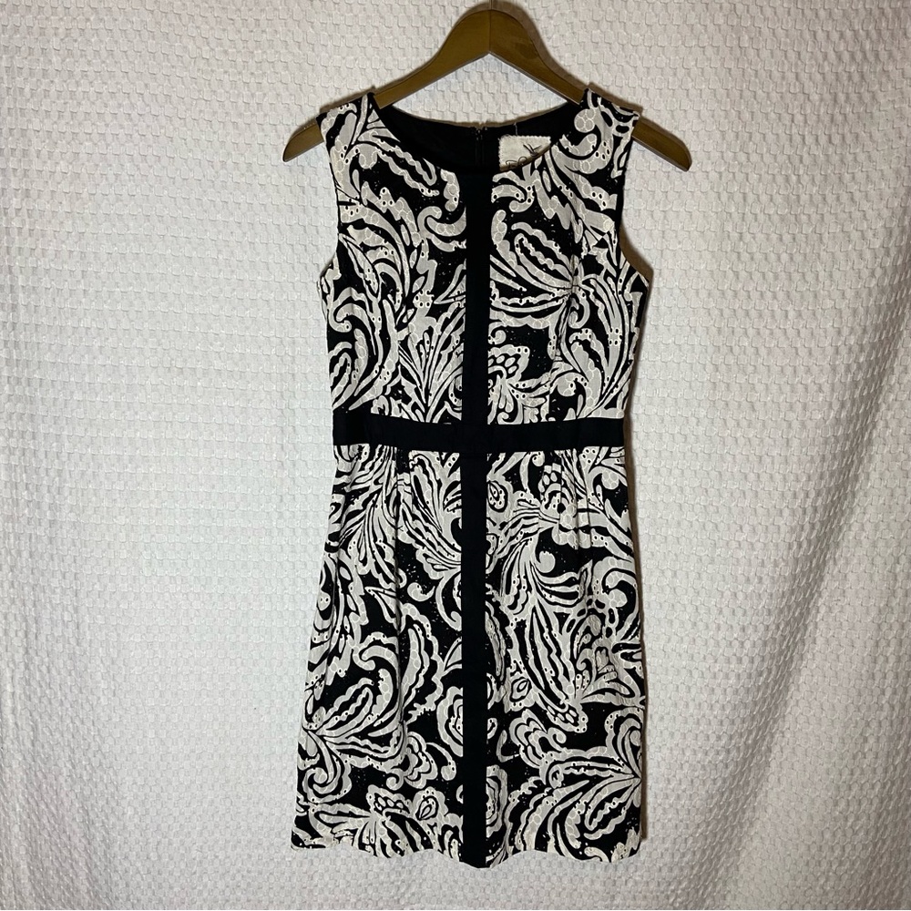 Tabitha NWOT Anthropologie Dress Women's Sz 2 Black White Floral